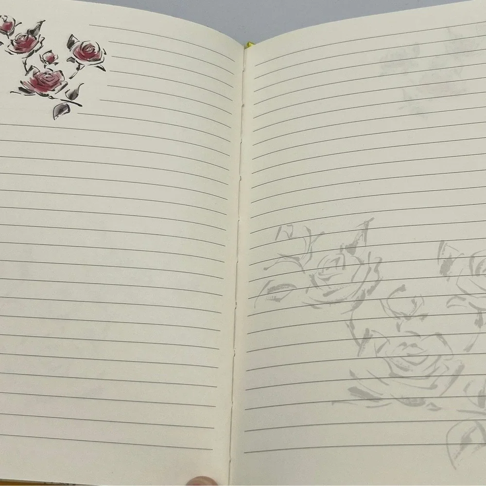 Disney Belle Journal Notebook Womens OS Yellow Good Beauty and the Beast Sketch